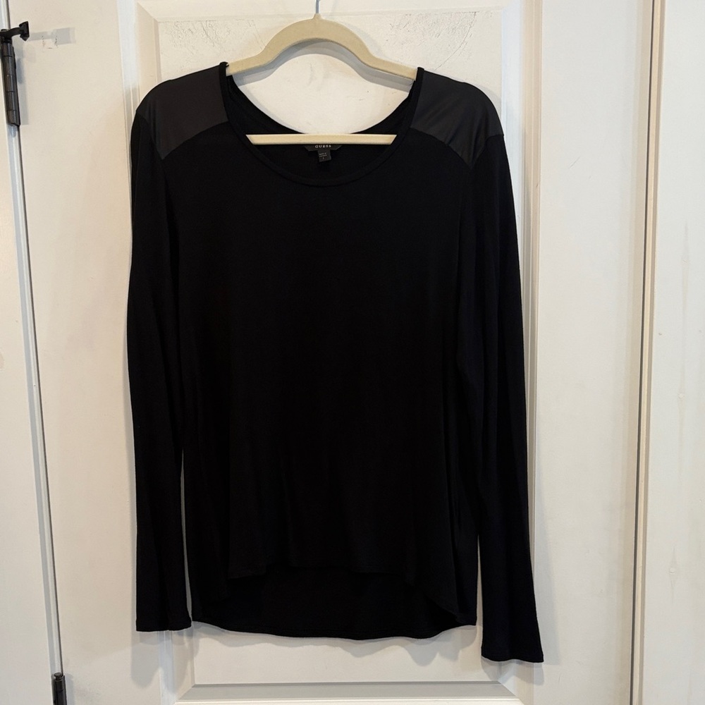 Black Long Sleeve Top by Guess